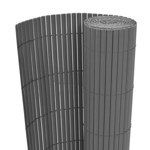 Berkfield Double-Sided Garden Fence PVC 150x500 cm Grey