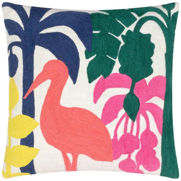 Furn Marula Embroidered Cushion Cover - Multicoloured - 