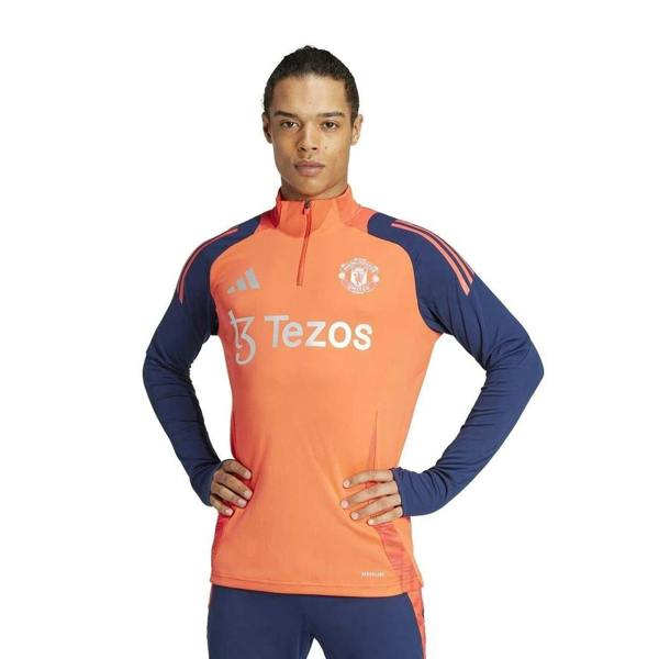 Adidas Unisex Adult Tiro 24/25 Manchester United FC Training Top - Bright Red/Indigo Print - 