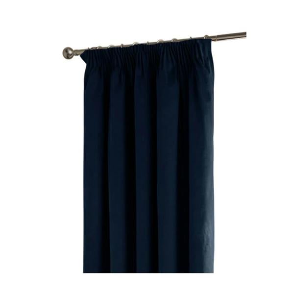 Furn Ultimate Velvet Pencil Pleat Curtains - Royal Blue - 