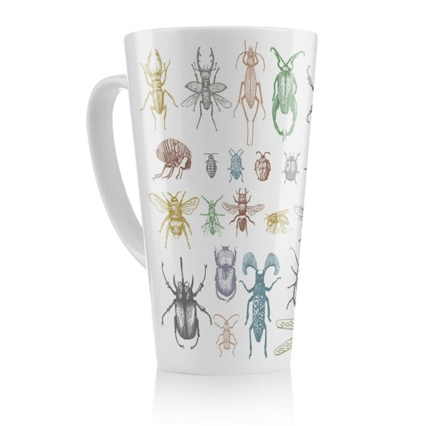 Benjamin Tate Design Many species in vintage old hand drawn style Designer Latte Mug