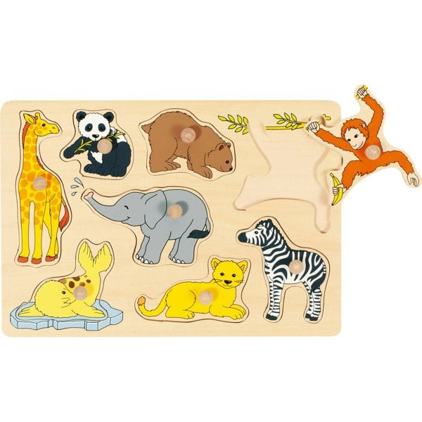 Goki Lift-out Puzzle - Wild Baby Animals