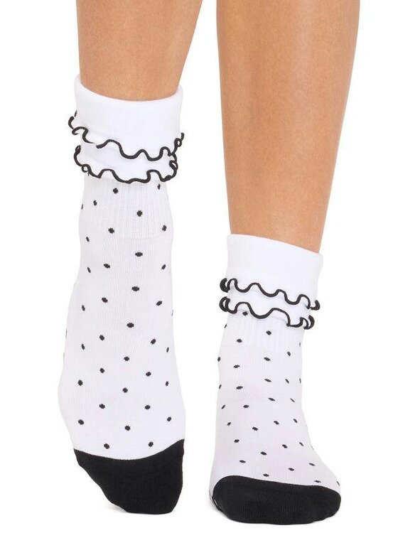 Tavi Aria Grip Socks - Polka Dot Frills