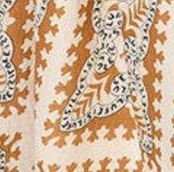 Izabel London Mosaic Print 1/2 Puff Sleeve Midi Dress