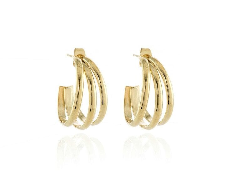 Cachet London Gabby Gold Hoop Earrings