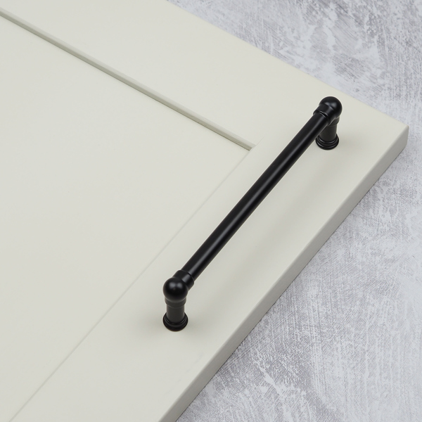 Handle & Home Black Industrial Pipe Style Cabinet D Bar Handle