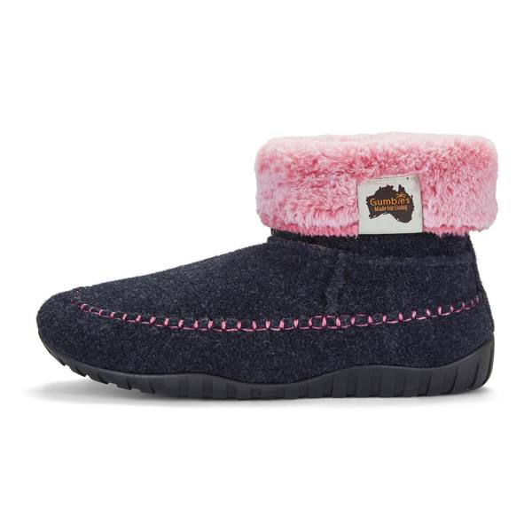 Gumbies Ossa Women's Slipper Boots - Navy & Pink