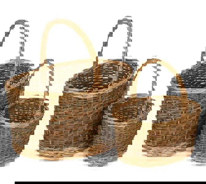 Country Oval Wicker Shopping Basket