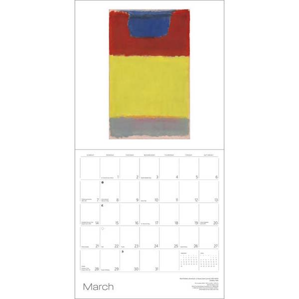 Mark Rothko Calendar 2027, Wall Calendars, Month To View, Art, Gift