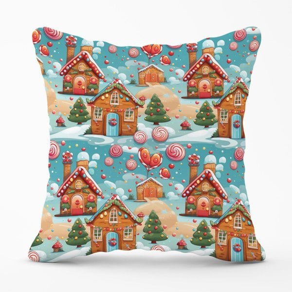 Warren Reed Christmas Gingerbread House Cushions