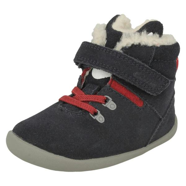 Clarks Childrens Clarks Fox Detailed Ankle Boots Roamer Snug T