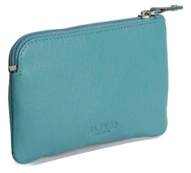 SADDLER Compact Leather Coin & Card Purse "Ellie" – Handmade by Saddler | RFID Protected & Gift Boxed | With Front Zip Pocket & Key Holder