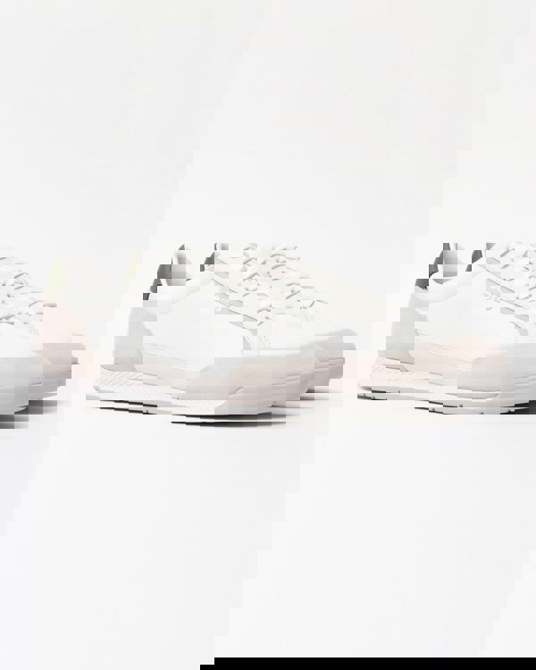 BOSS Orange Nitan Mens Low-top trainers with suede and faux leather - Open White 143