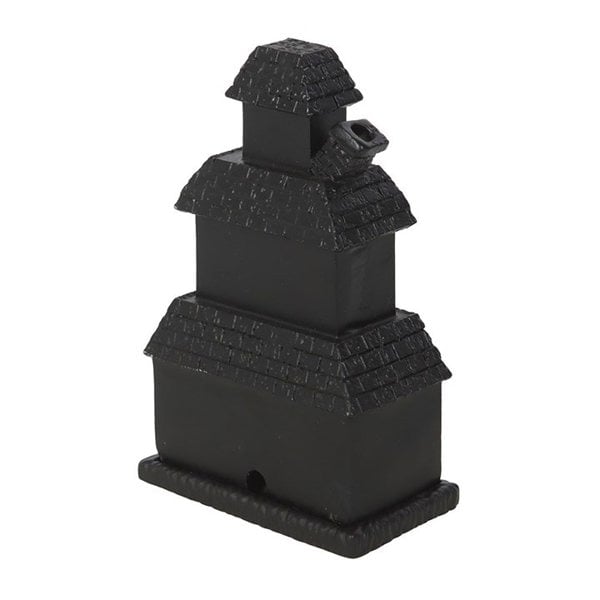 Serano Black Haunted House Incense Cone Holder