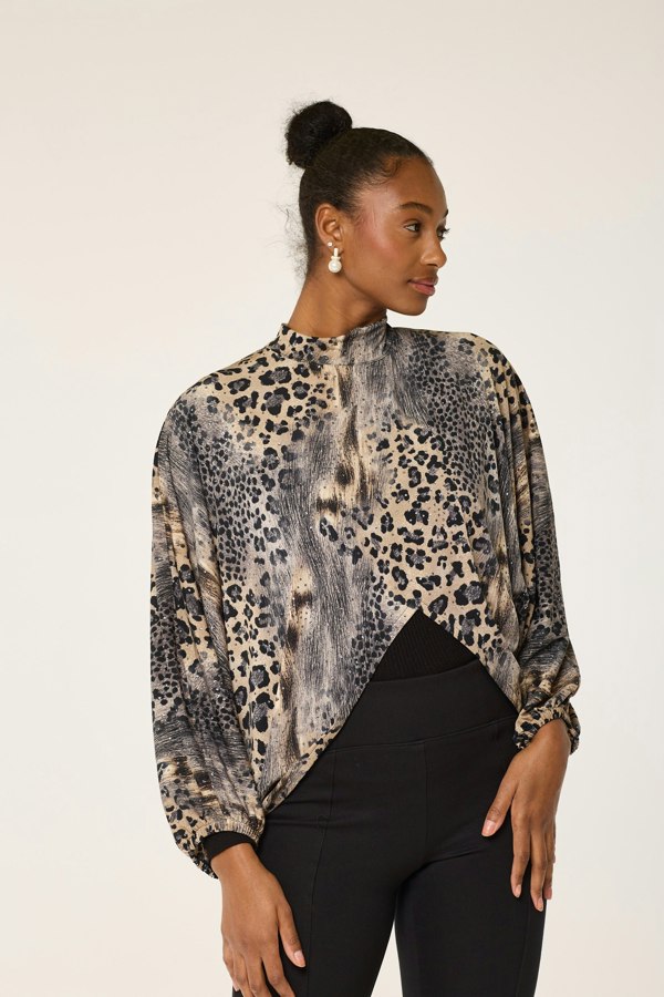 Lioness by TF Glitter Leopard Short Tunic