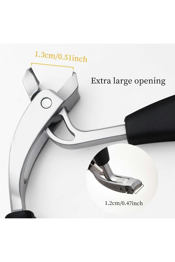 Dyzi Premium Nail Clippers Stainless Steel Concave Blade Silver