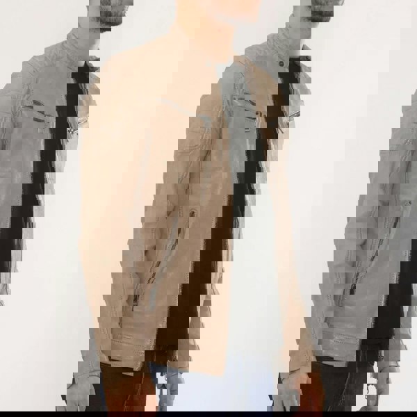 Leather Company Men's Lambskin Leather Motorcycle Jacket Slim Fit Biker Coat