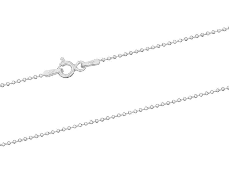 Cooksongold 925 Sterling Silver Ball Necklace Chain, 100% Recycled Silver