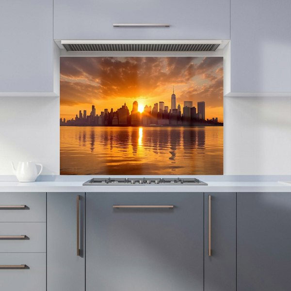 Warren Reed - Designer Sunrise In The City Kitchen Splashback