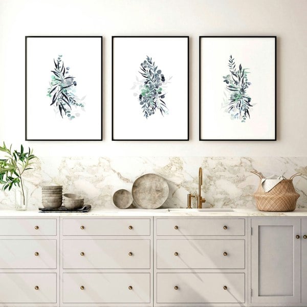 Prints for kitchens | set of 3 Boho Chic art prints