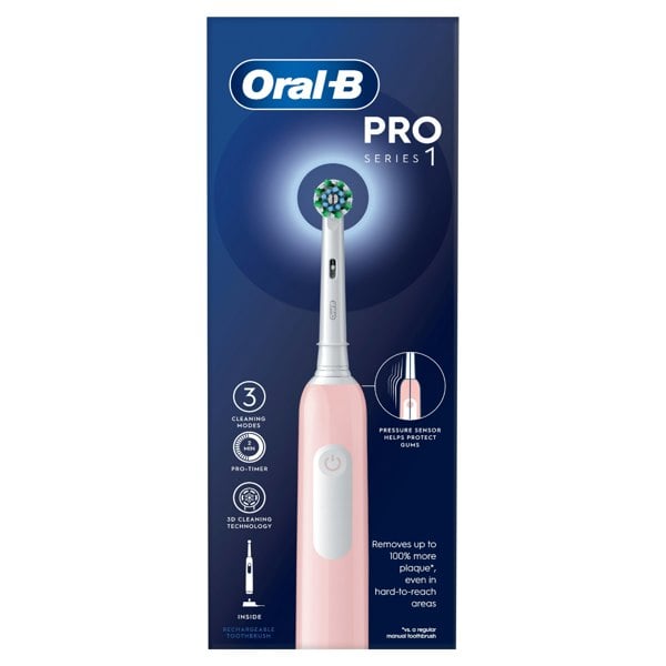 Oral-B Pro Series 1 Electric Toothbrush, Designed By Braun - Pink 