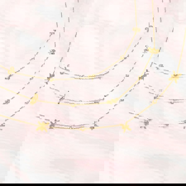 Say It With Aries Necklace with CZ Stones - Yellow Gold Plated