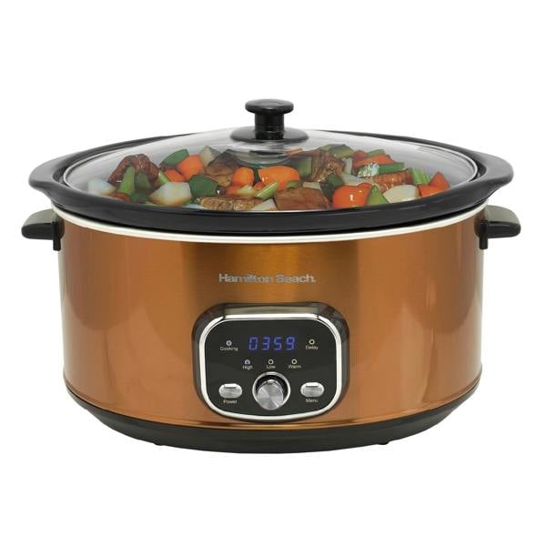 Hamilton Beach Digital 6.5L Oval Slow Cooker - Copper