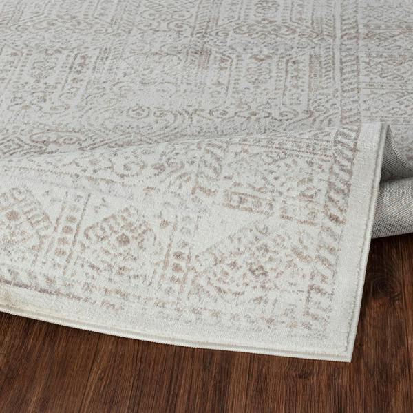 Livabliss Floransa-Vintage Tan Ivory Grey Traditional Boho Rug