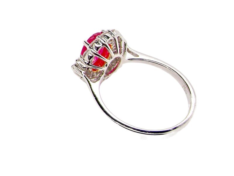 Vintage Tom A ruby and diamond cluster ring