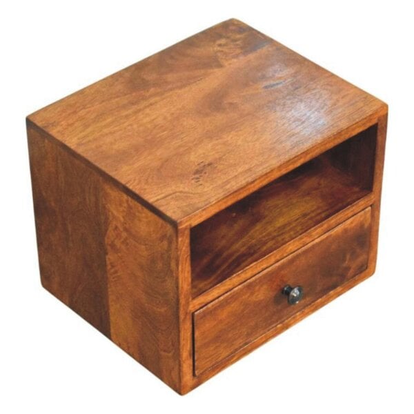 Wyld Haus Cortina 1 Drawer Mango Wood Wall Mounted Bedside Table