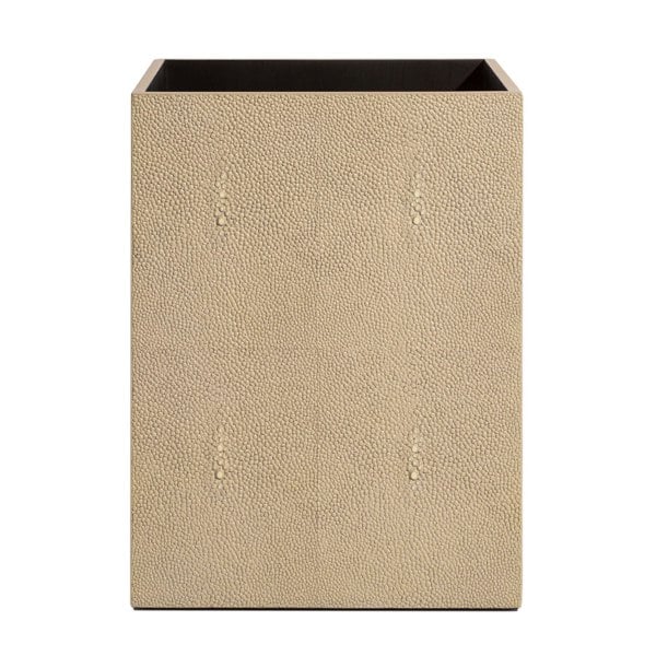 POSH TRADING COMPANY Chelsea Waste Basket - Shagreen Natural