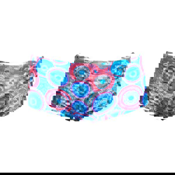 Funky Trunks Boys Bundjalung Blue Sidewinder swim briefs in blue pink with elastic leg opening