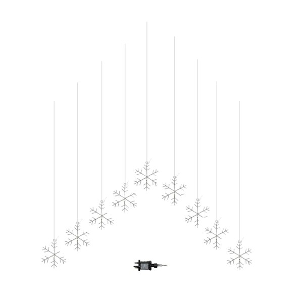 Samuel Alexander 1.2m x 1.2m FlexiBrights Christmas Snowflake Curtain Lights with 267 Warm White LEDs