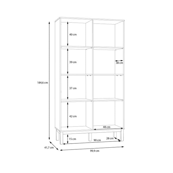 Wyld Haus Maribel Light Grey and Natural Oak Effect Display Cabinet 2 Doors