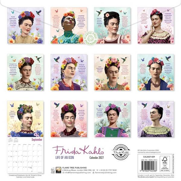 Frida Kahlo Calendar 2027, Wall Calendars, Month To View, Art, Gift