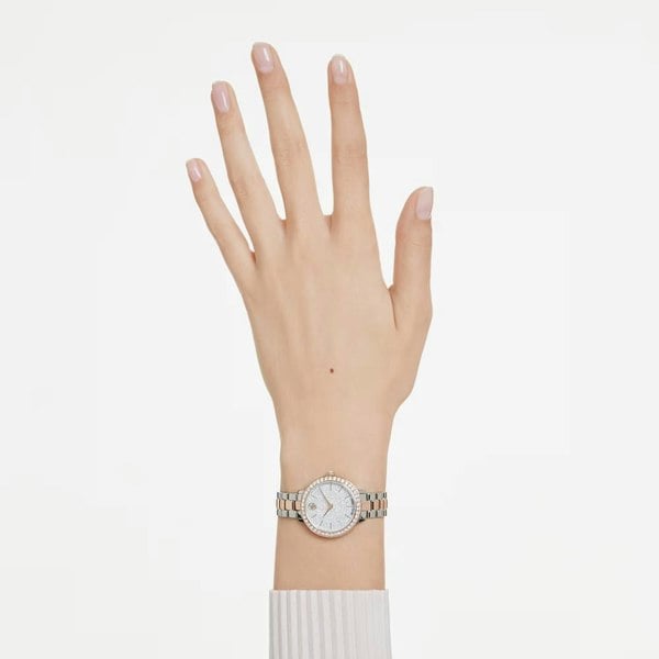 Swarovski Two Colour White Crystal Set Bracelet Watch 5715028