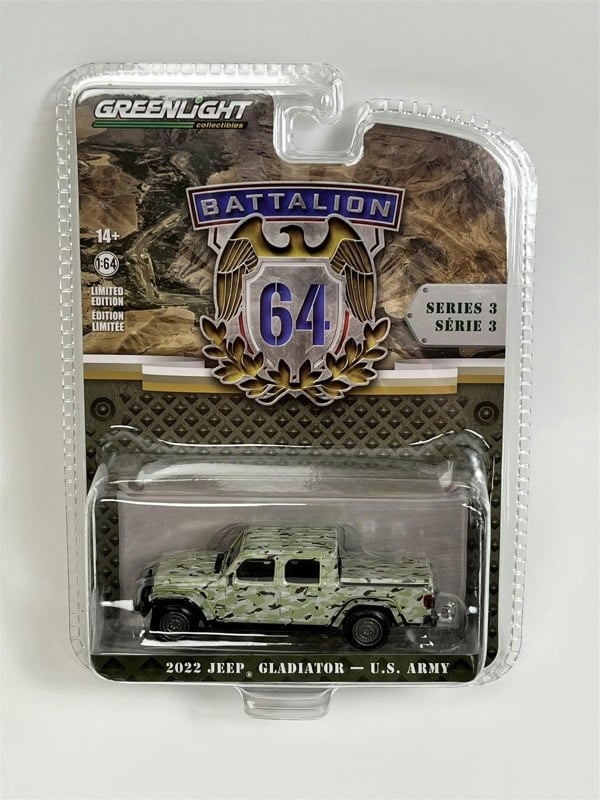 Greenlight 2022 Jeep Gladiator US Army 1:64 Scale 61030F