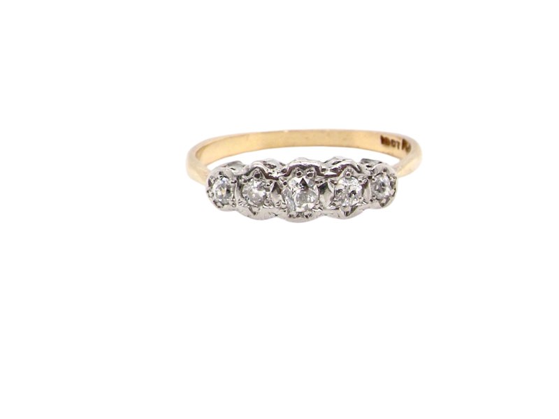 Vintage Tom A vintage five stone diamond ring