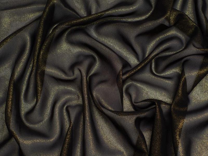 Minerva Core Range Metallic Foil Sheer Chiffon Fabric - Plain Design Dressmaking Fabric, 142.5 cm / 57" Wide - per metre
