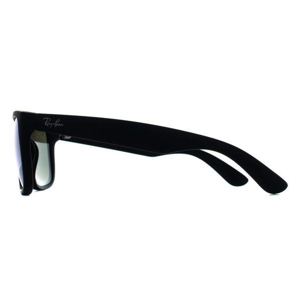 Ray-Ban Sunglasses RB4165 Justin 622/Y4 Rubber Black Silver Mirror Polarized