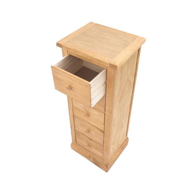 Cabinet Bits Lucca 5 Drawer Narrow Chest of Drawers Wood Knob