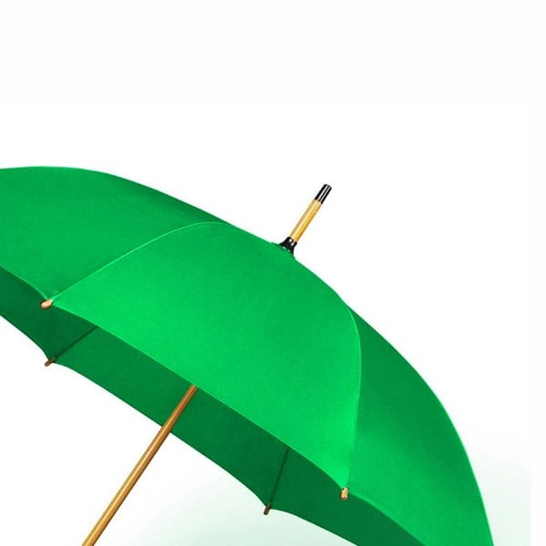 Impliva Wood Stick Walking Umbrella - Green