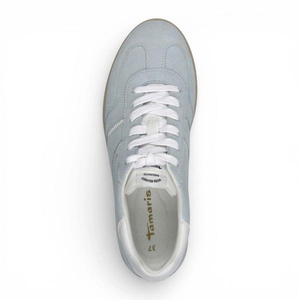 Tamaris Women's Blue White Leather Sneakers