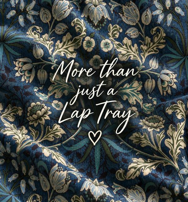 Made in the Mill Luxury William Morris Hyacinth Lap Tray With Bean Bag