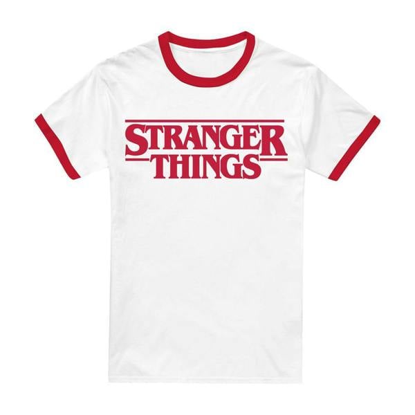Stranger Things Unisex Adult Ringer T-Shirt - Red
