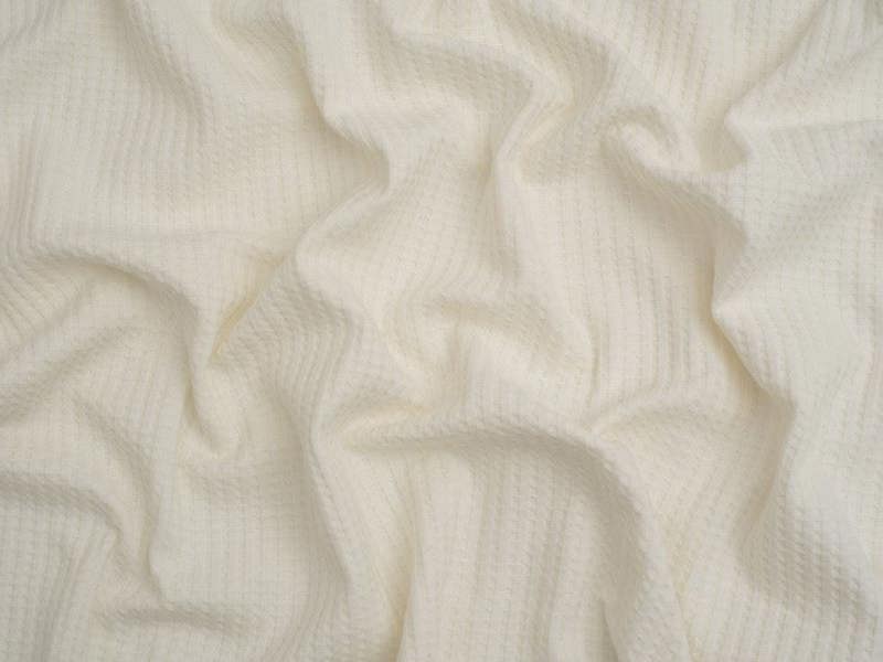 Minerva Core Range Waffle Textured Stretch Knit Fabric - Plain Design Dressmaking Fabric, 140 cm / 56" Wide - per metre