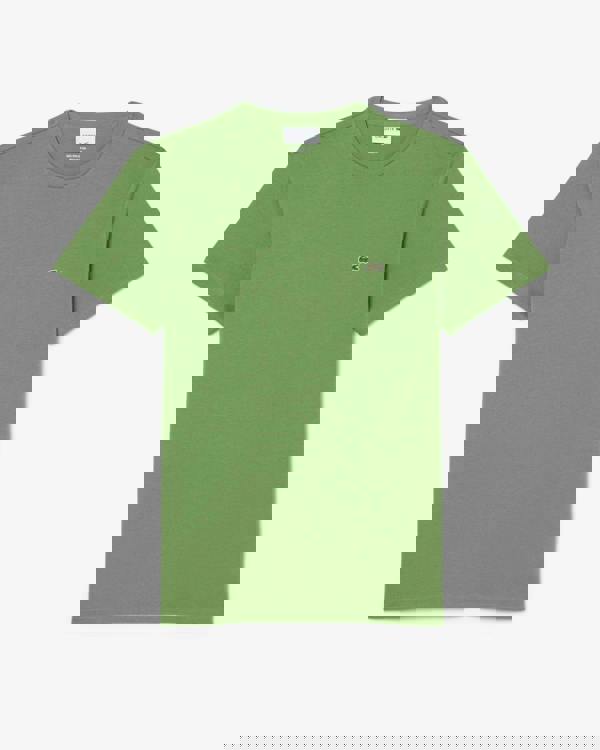 Lacoste Mens Crew Neck Pima Cotton Jersey T-Shirt - Lamb's Lettuce 02M | CHO | Designer Mens Short Sleeve T-Shirts & Tops