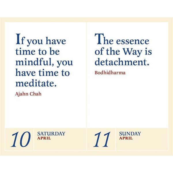 Daily Zen Desk Calendar 2027, Desk Calendars, Day To View, Lifestyle, Gift