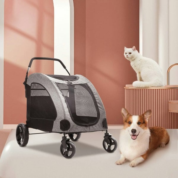 Pets Mood Collapsible Pet Stroller for Cats and Dogs Living and Home