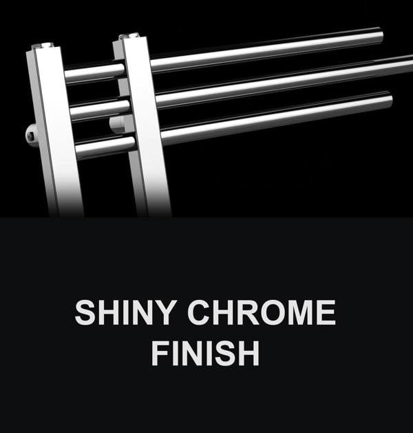 MYHOMEWARE Chrome 500 x 1200mm Electric Bathroom Designer Towel Rail Radiator Heater - Thermostatic AF Pre-Filled Model Sydney